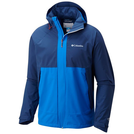 Columbia Evolution Valley Lightweight Rain Jacket - Mens, Super Blue, Carbon, S 1773841438S