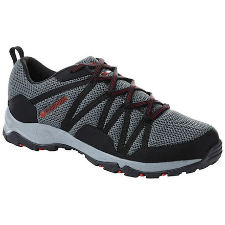 Columbia Firecamp Knit Trail Shoes - Mens, Graphite/Fiery Red, Medium, 9.5, 1831931053-9.5