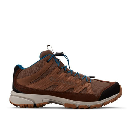 Columbia Five Forks Mid Waterproof Hiking Boots - Mens, Dark Truffle, Lagoon, Medium, 8, 1867501206-8