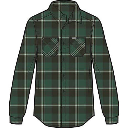 Columbia Flare Gun Stretch Flannel Shirt - Mens, Rain Forest Trails Edge Plaid, Small, 1861581-375-S