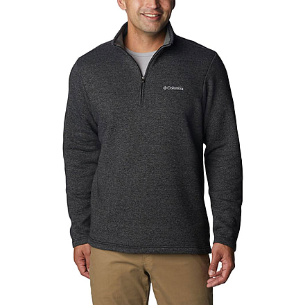Columbia Great Hart Mountain III Half Zip Sweatshirt - Men's, Black Heather, Small, 1625231010black heatherS