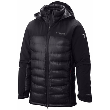 Columbia HeatZone 1000 TurboDown Hooded Jacket - Men's-Black-Small