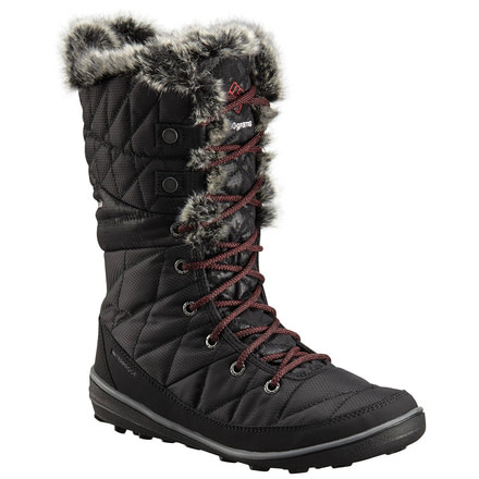 Columbia Heavenly Camo Omni-Heat Winter Boot - Womens, Black/Marsala, Medium, 9, 1803101010-9
