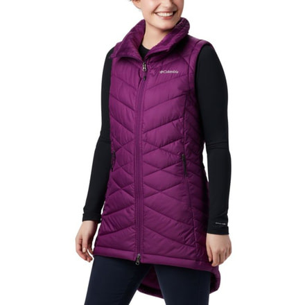 Columbia Heavenly Long Vest - Womens, Wild Iris, Extra Small, 1859741594-XS