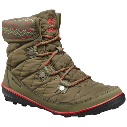 Columbia Heavenly Shorty Omni-Heat Print Winter Boot - Women's-Nori/Henna-Medium-6