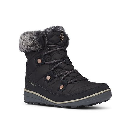 Columbia Heavenly Shorty Omni-Heat Winter Boots - Womens, Black/Kettle, 8.5 US, Medium, 1691541010-8.5
