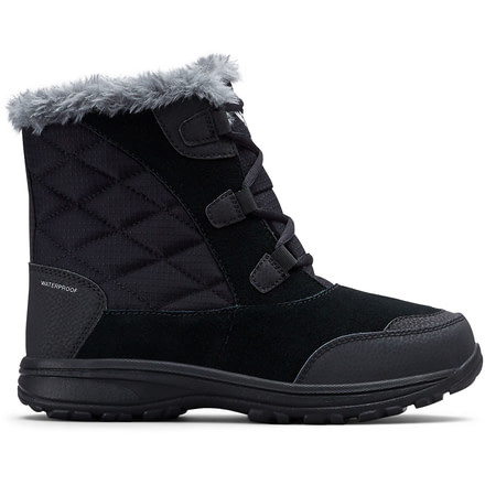 Columbia Ice Maiden Shorty Winter Boots - Womens, Black, Columbia Grey, Medium, 6, 1862391010-6