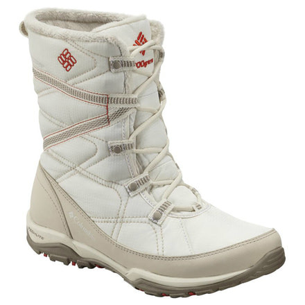 Columbia Minx Fire Tall Omni-Heat Waterproof Winter Boot - Womens-Sea Salt/Corange-Medium-9 US