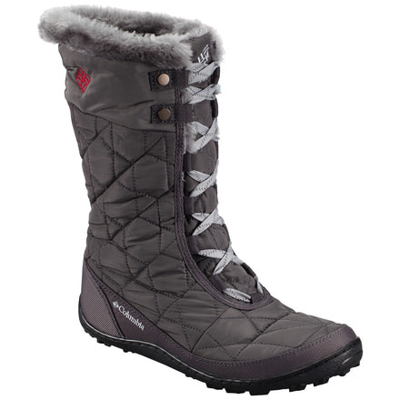 Columbia Minx Mid II Omni-Heat Winter Boot - Womens-Shale/Bright Red-Medium-6 US