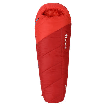 Columbia Mount Tabor 10F Mummy Sleeping Bag, Red/White, Regular, 30647