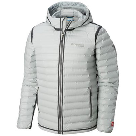 Columbia OutDry Ex Gold Down Hooded Jacket - Mens, Soft Metal, Medium, 1700411385-M