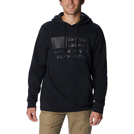 Columbia PHG Game Flag II Hoodie - Mens, Black/Graphite Game Flag, Medium, 2013311010Bck,GrtGmeFlgM