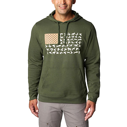 Columbia PHG Game Flag II Hoodie - Mens, Surplus Green/Sahara Duck Flag, Extra Large, 2013311347-XL