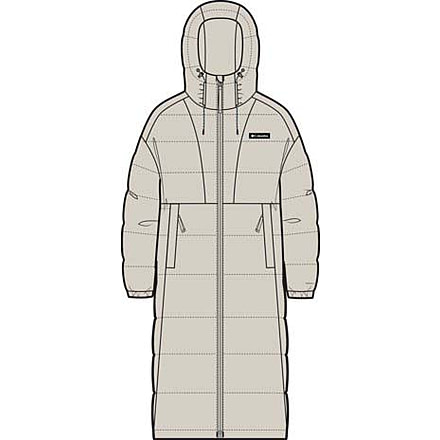 Columbia Pike Lake III Long Jacket - Womens, Dark Stone, Medium, 2133541-278-M