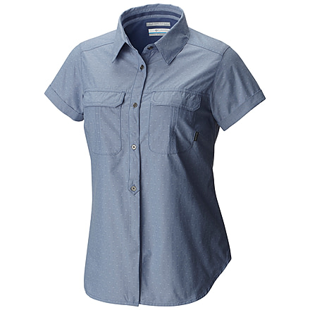 Columbia Pilsner Peak Novelty Short Sleeve Shirt - Women's-Bluebell-Medium