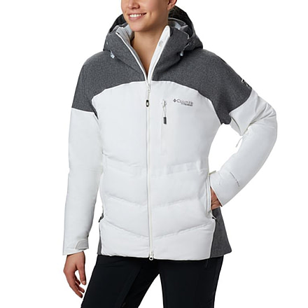 Columbia Powder Keg II Down Jacket - Womens, White, Cirrus Grey, Small, 1804211101-S