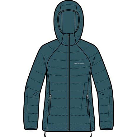 Columbia Powder Lite II Hooded Jacket - Womens, Everblue, Small, 2089391-429-S