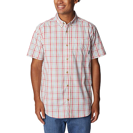 Columbia Rapid Rivers II Short Sleeve Shirt - Mens, Sunset Red Multi Gingham, Extra Large, 1577671687SstRdMltGnghXL