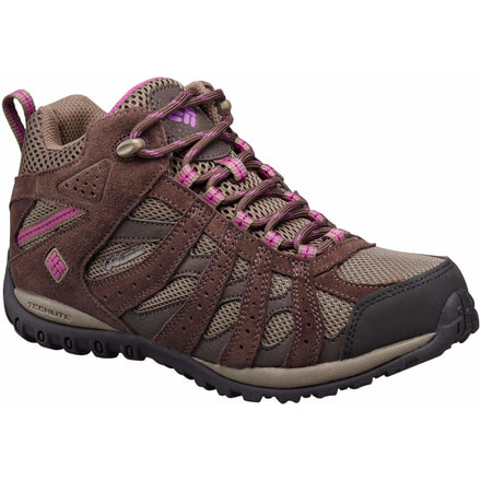 Columbia Redmond Mid Waterproof Hiking Boot - Women's-Mud/Intense Violet-Medium-6.5