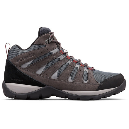 Columbia Redmond V2 Mid Waterproof Hiking Boots - Mens, Graphite, Red Jasper, Medium, 8, 1865081053-8