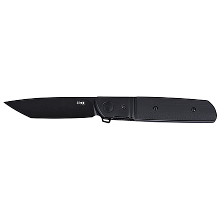 CRKT Bamboozled Assisted Opening Folding Knife, 3.34in, D2, Tanto, G10 Black Handle, 5720K