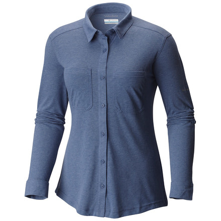 Columbia Saturday Trail Knit Long Sleeve Shirt - Women's-Bluebell Heather-X-Small