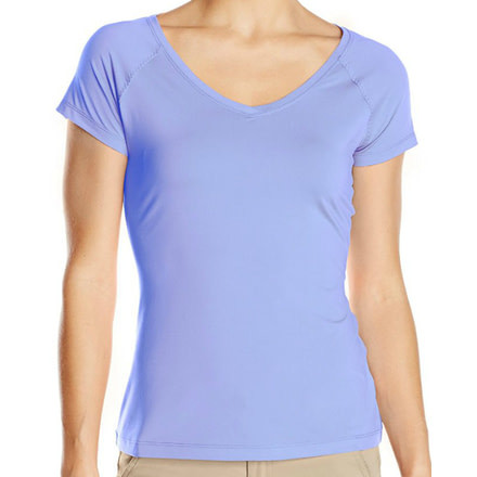 Columbia Saturday Trail Short Sleeve Knit Shirt - Womens-Pale Purple-Large 280294