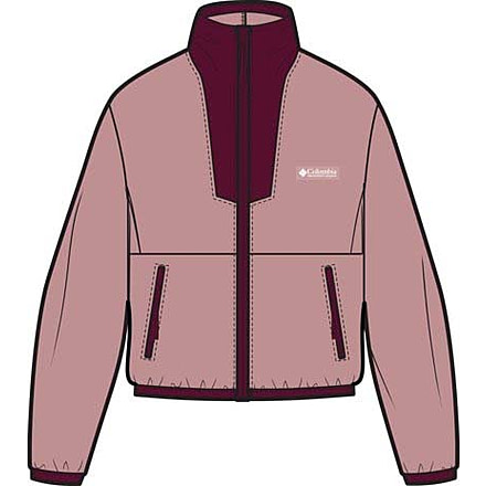 Columbia Sequoia Grove Full Zip Fleece Jacket - Womens, Eraser Pink/Rich Wine, Medium, 2085311-658-M