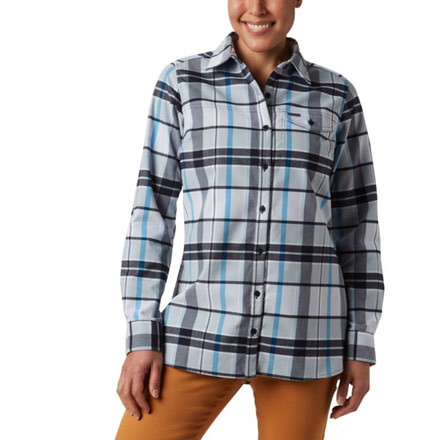 Columbia Silver Ridge 2.0 Flannel Tunic - Womens, Fathom Blue Plaid, Medium, 1865131453-M