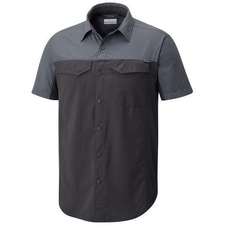 Columbia Silver Ridge Blocked Short Sleeve Shirt - Mens, Shark, Graphite, S 1768771011S