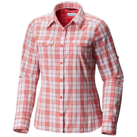 Columbia Silver Ridge Lite Plaid Long Sleeve Shirt - Womens, Red Camellia Plaid, S 1710561653S