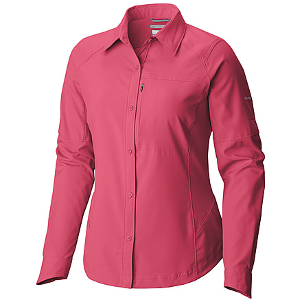 Silver Ridge Long Sleeve Shirt - Womens-Bright Geranium-Large