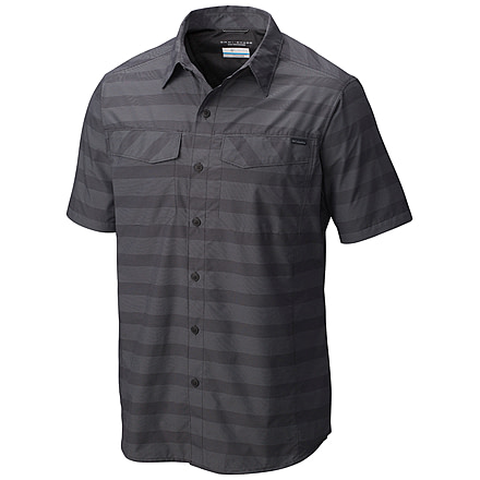 Columbia Silver Ridge Multi Plaid Short Sleeve Shirt - Men's -Shark Stripe-Medium