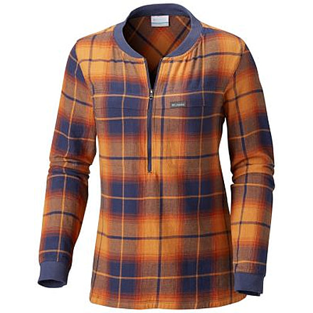 Columbia Simply Put Pullover Shirt - Womens, Canyon Gold Plaid, Medium, 1804411708-M