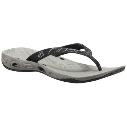 Columbia Sunbreeze Vent Flip Sandal - Women's-Black/Platinum-Medium-5