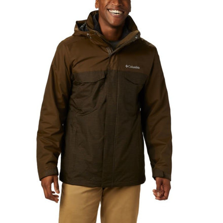 Columbia Timberline Triple I/C Jacket - Mens, Olive Green Tech Lines, Olive Green, Medium, 1650661319-M