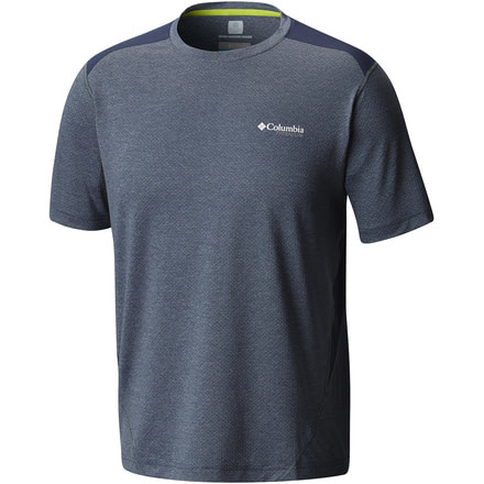 Columbia Titan Ice Short Sleeve Shirt - Men's-Zinc Heather/Voltage-Large