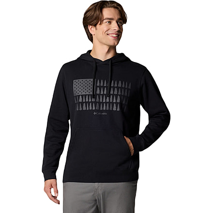Columbia Trek Graphic Hoodie - Mens, Black/Treeline Flag Graphic, Medium, 2018491014-M