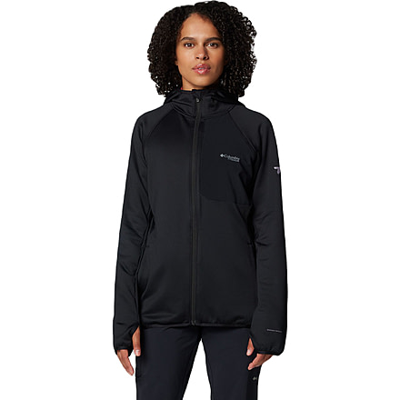 Columbia Triple Canyon Grid Fleece Hooded FZ Jacket - Womens, Black, Large, 2085181010-L