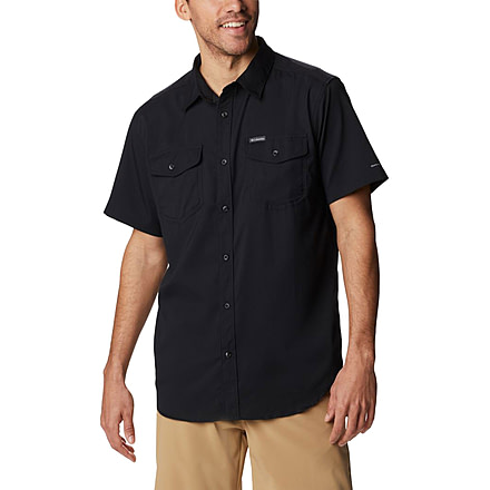 Columbia Utilizer II Solid Short Sleeve Shirt - Men's, Black, Large, 1577761011BLACKL