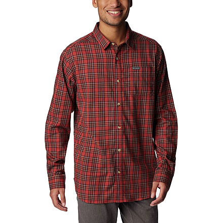 Columbia Vapor Ridge III Long Sleeve Shirt - Men's, Warp Red Plaid Gradient, Extra Large, 1552071849WrpRdPldGdtXL