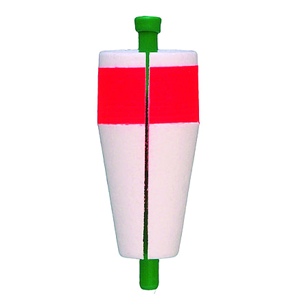Comal Floats Popping Float Slotted Wghted Red/Wht 2in, 27W2