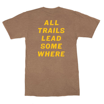 Compas Life Outfitted All Trails T-Shirt, Brown Heather, Small, CFA17SS002-S-BHTH