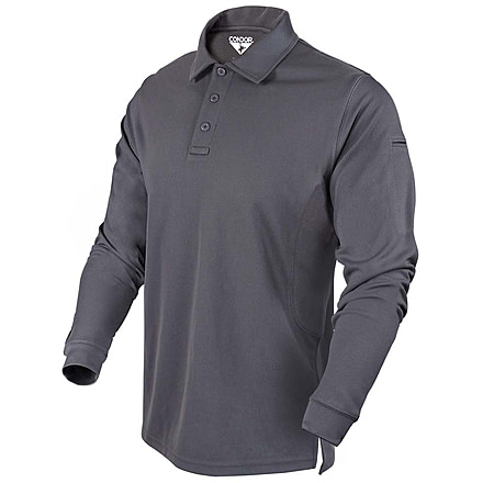 Condor Outdoor Performance Long Sleeve Tactical Polo, Graphite, 3XL, 101120-018-XXXL