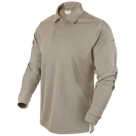 Condor Outdoor Performance Long Sleeve Tactical Polo - Men's, Sand, S, 101120-004-S