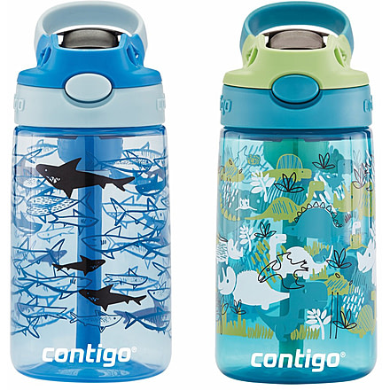 Contigo Cleanable PP, 2 Pack, 14 oz, Dinos Sharks, 14, CTPLASCLN2514-40