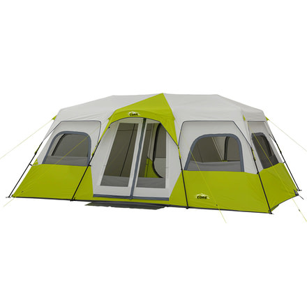 Core Equipment 12 Person Instant Cabin Tent, Green/Gray, 18 x 10 ft, 40027