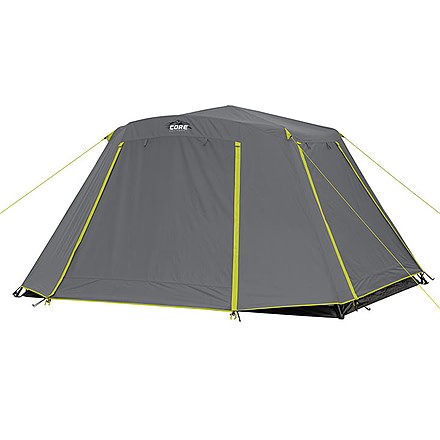 Core Equipment 6 Person Instant Cabin Tent w/ Full Fly, Grey, 40216