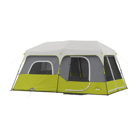 Core Equipment 9 Person Instant Cabin Tent, Green/Gray, 14 x 9 ft, 40008