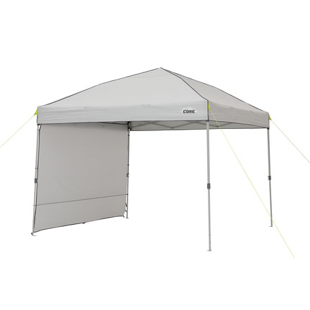 Core Equipment Instant Canopy w/ Sun Wall Combo, Gray, 10x10 ft, 40080